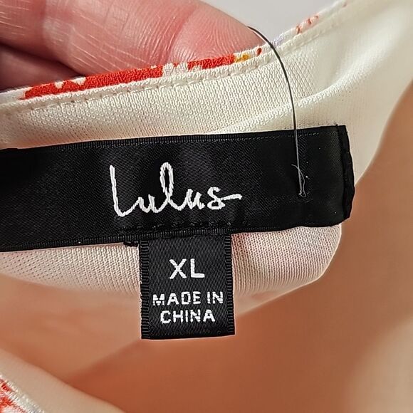 Dress Midi By Lulu's Floral Multicolor Ruffle Bottom Fully Lined Size… - Picture 6 of 7